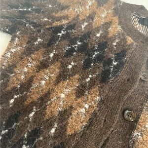 Zara Brown and Black Textured Cardigan